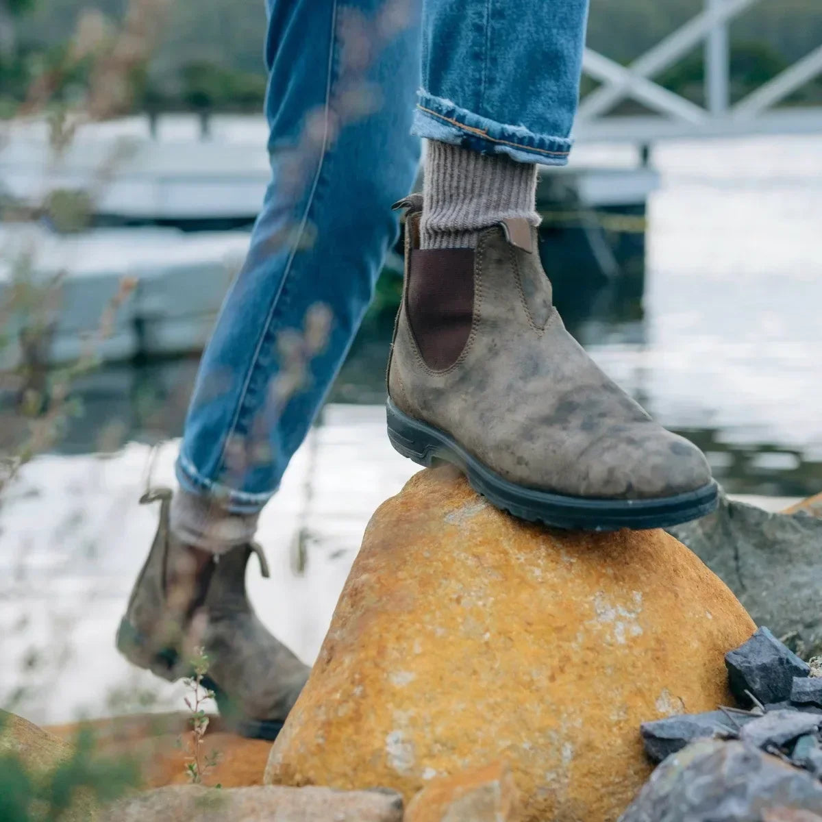 Retro Leather Ankle Boots Men Chelsea Boot Casual Platform Shoes Man  Spring Winter Slip on Couples Booties Handmade Botines 024