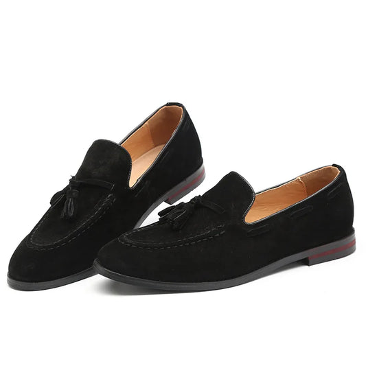 Fashion Men's Casual Shoes Suede Leather Slip-on Mens Trendy Tassels Classic Loafers Moccasins Men Party Wedding Driving Flats