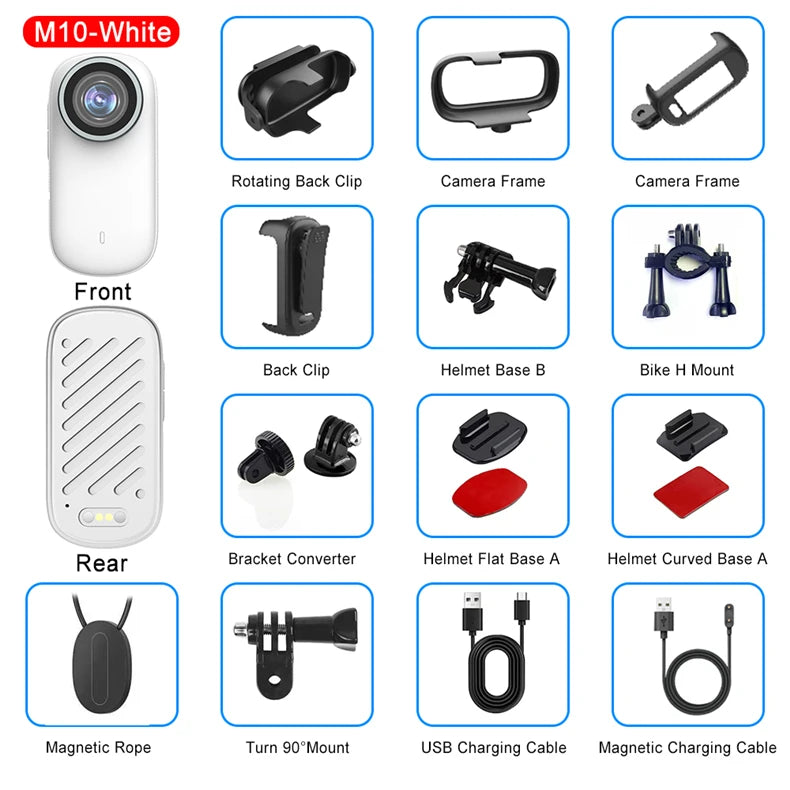 WiFi 4K Mini Thumb Camera Bodycam Action Bike Cam Motorcycle Sport Cam Body Action Sports DV Camcorder 30M Waterproof Optional