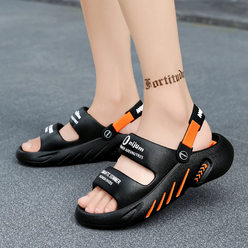 Massage Men Slippers Summer Breathable EVA Slippers Dual Purpose Sandals For Men Lightweigh Sumer Shoes For Men Plus Size 39-48