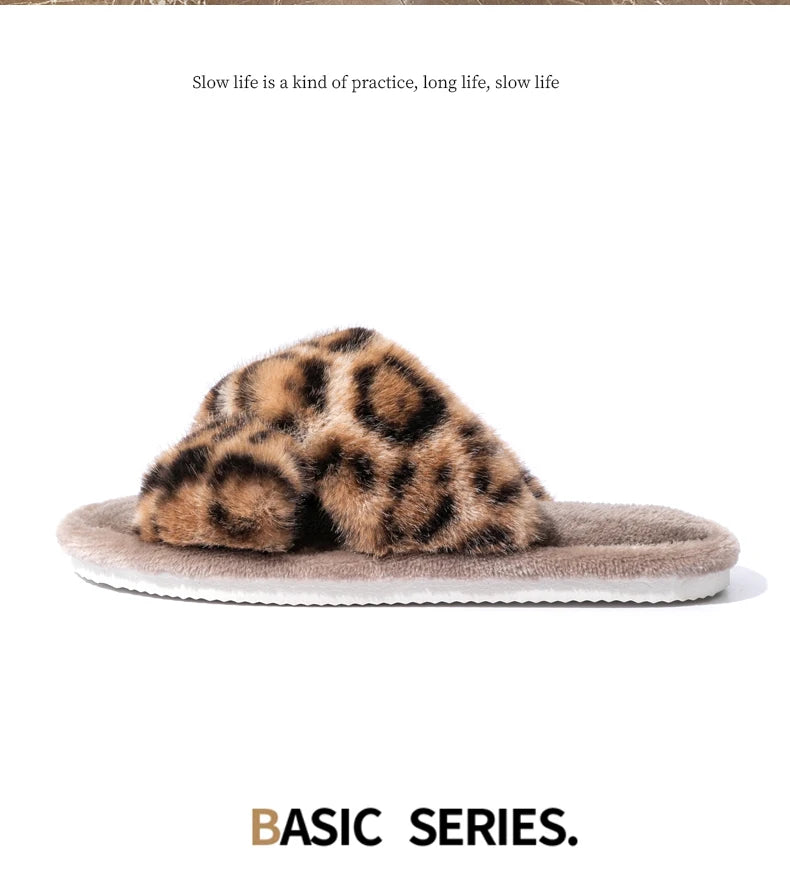 Men's Leopard Print Slide Slippers - Breathable Open-Toe House Shoes with Non-Slip Soft Sole, Comfortable Unisex Indoor/Outdoor