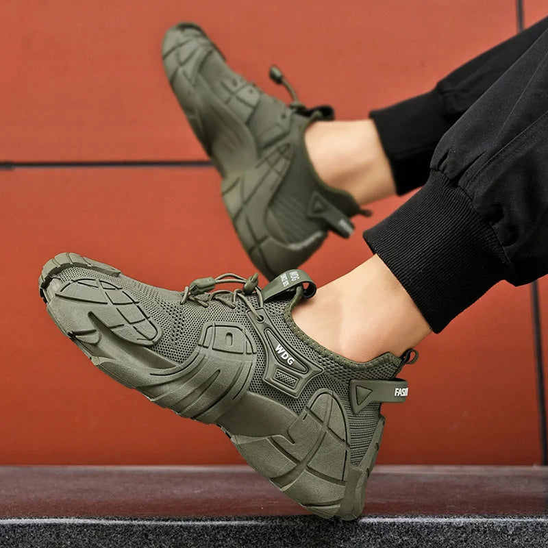 Men's casual sports shoes fashion new large size thick soled sneakers men's shoes breathable increase punk shoes men's loafers