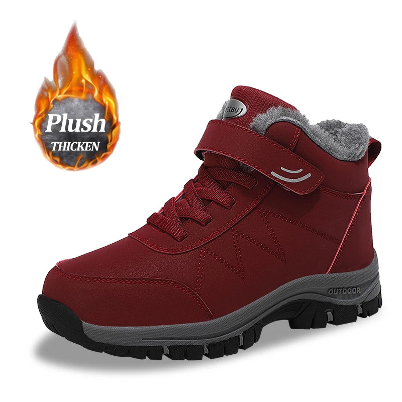 2023 Waterproof Boots Men's Women Slip On Winter Shoes For Men  Ankle Boots Winter Boots Male Snow Botines Hiking Boots Feminina