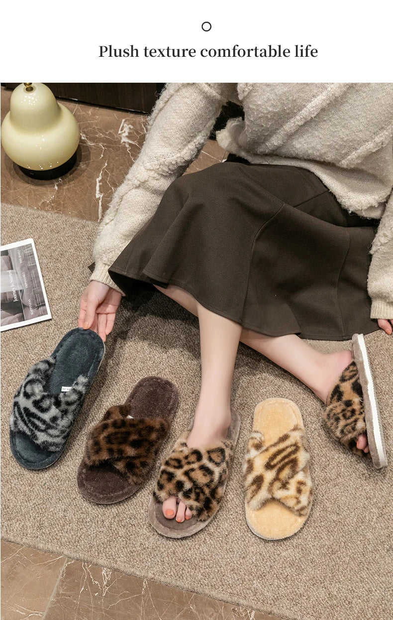 Men's Leopard Print Slide Slippers - Breathable Open-Toe House Shoes with Non-Slip Soft Sole, Comfortable Unisex Indoor/Outdoor