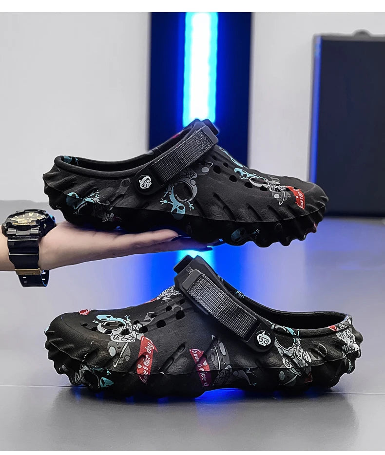 Men's breathable casual sandals summer new soft-sole non-slip comfort outdoor beach shoes fashion youth dual-use sports slippers