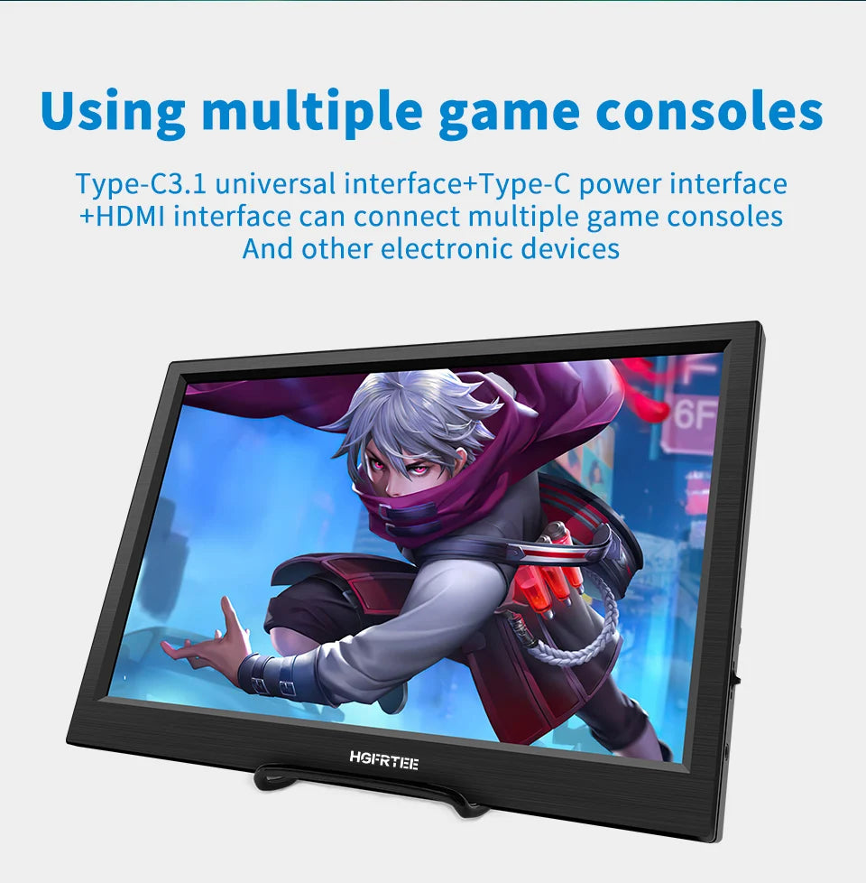 HGFRTEE 11.6inch Portable Monitor Gaming Extended Monitor HDMI-Compatible Laptop second screen For Switch/PS4/Raspberry Pi