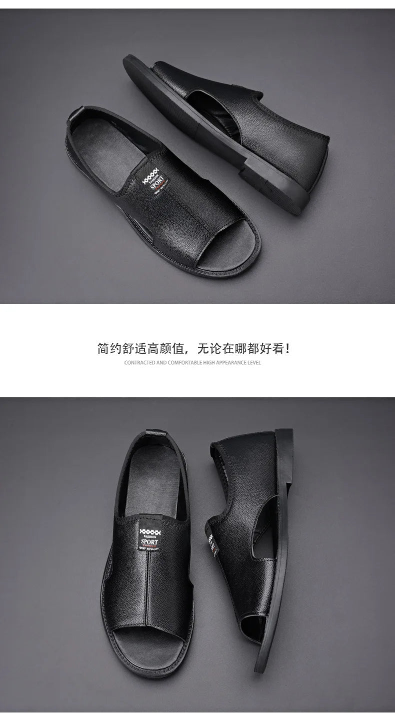 Summer Men's Breathable Slip-Ons Soft Sole Outdoor Fashionable Romans Versatile Casual Shoes Rubber Sole China Made