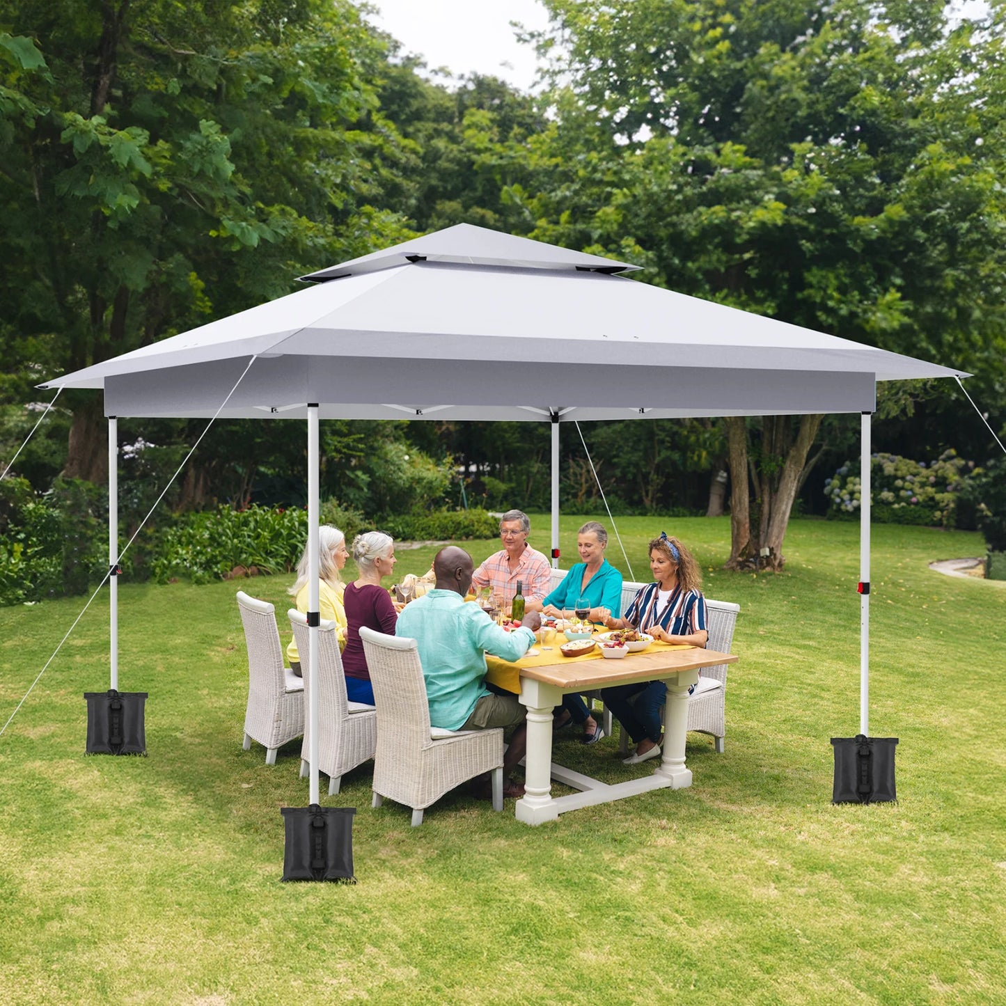 3.6x3.6m Garden Gazebo Pop Up Folding Tent Party Wedding Camping Shade Waterproof