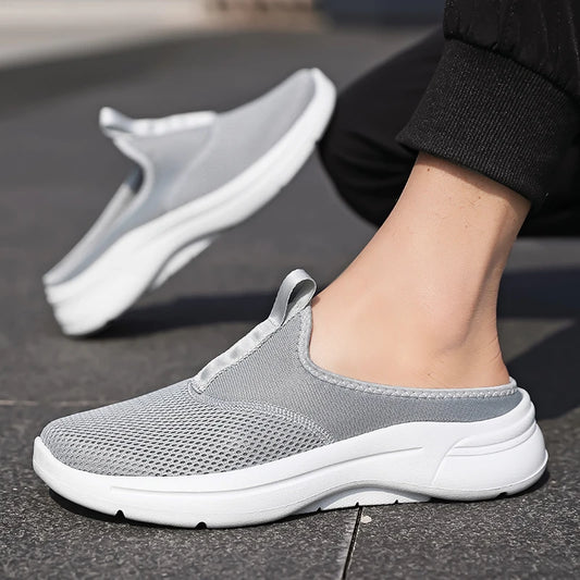 Summer Sport Casual Shoes For Men Breathable Slip On Loafers Men Sneakers Lightweight Barefoot Slippers Plus Size 39-48