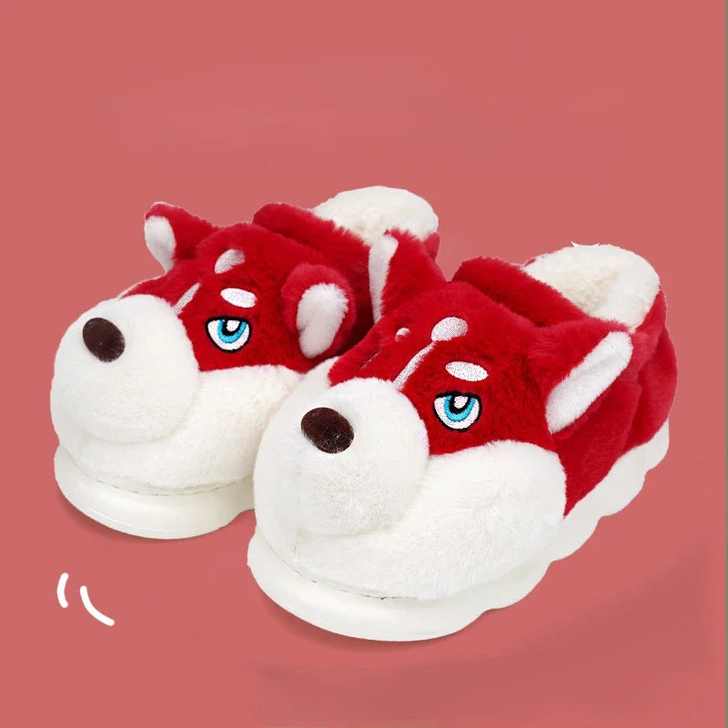 Men's Cotton Slippers Autumn Winter Indoor Home Thick Bottom Cold Resistant Cute Outer Wear Plush Warm Coldproof Cotton Slippers