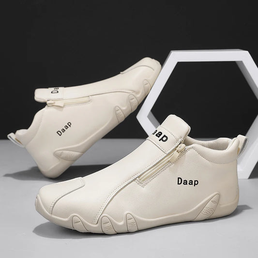 2024 Spring New Men's Casual Leather Shoe Cover Foot Lefu Shoes Flat Soft High Quality Slip-on Loafers