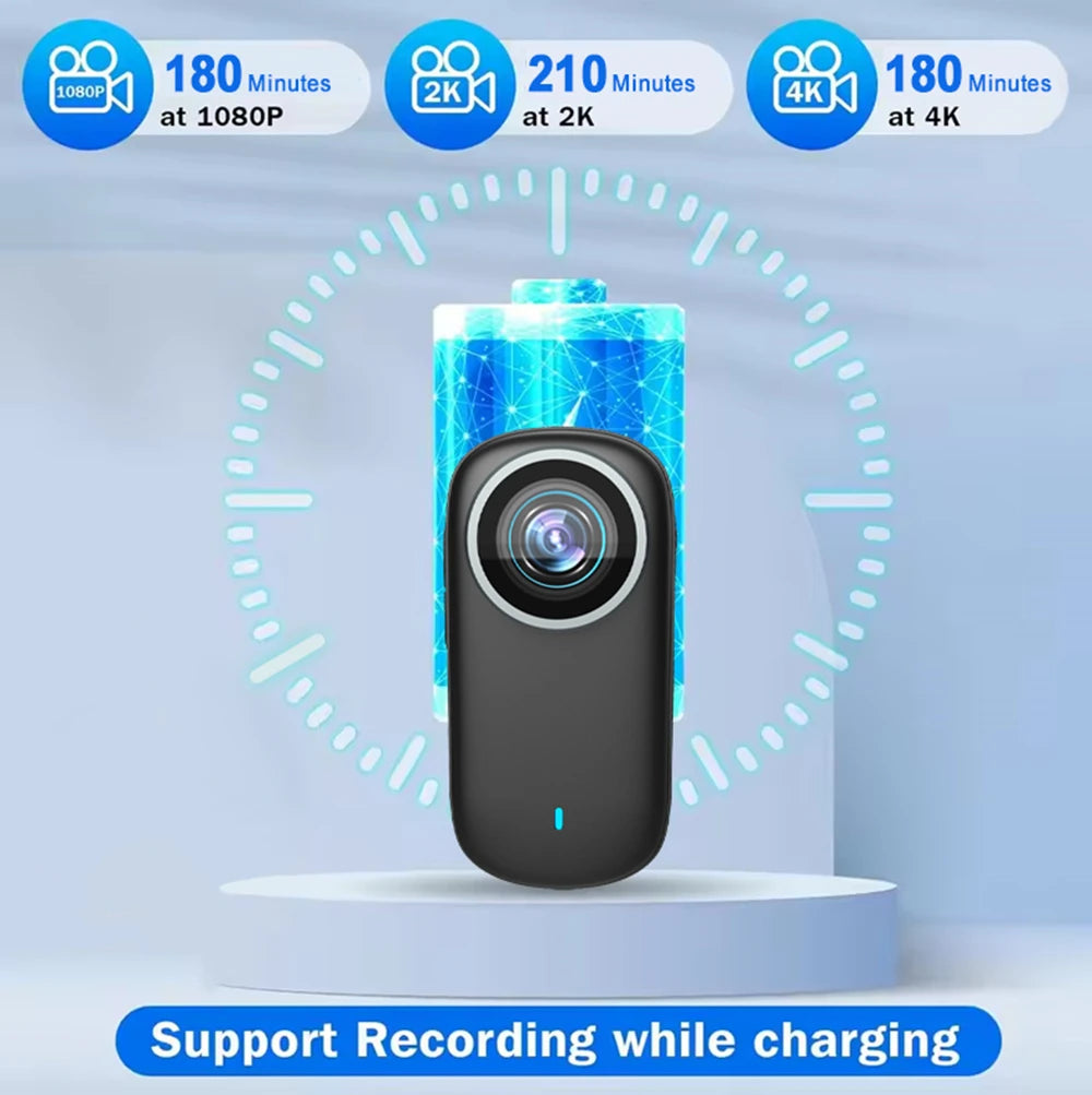 WiFi 4K Mini Thumb Camera Bodycam Action Bike Cam Motorcycle Sport Cam Body Action Sports DV Camcorder 30M Waterproof Optional