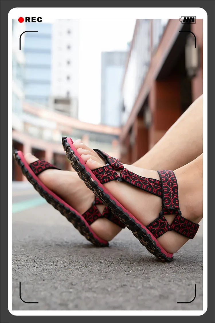 Men Fashion Sandals Simple Casual Summer Shoes Comfortable Sneakers Outdoor Beach Vacation Sandals Male Water Shoes