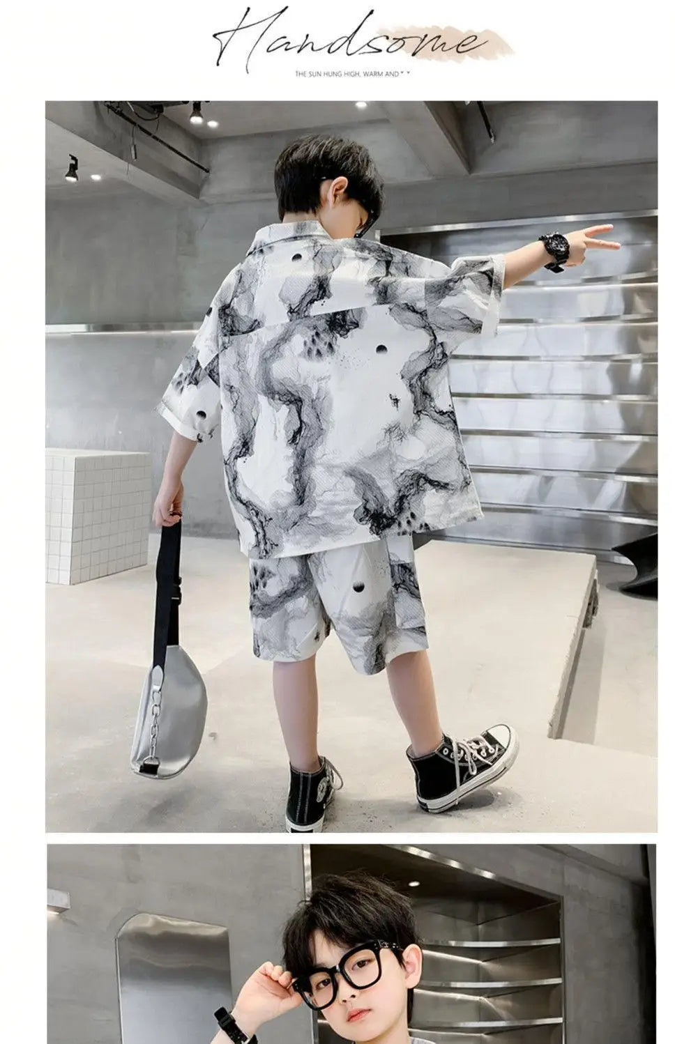 Kids Clothes Set Boys High Quality Fashion New 2023 Cool Boy Sets Spring & Autumn Linen Sets Three Quarter Jackets