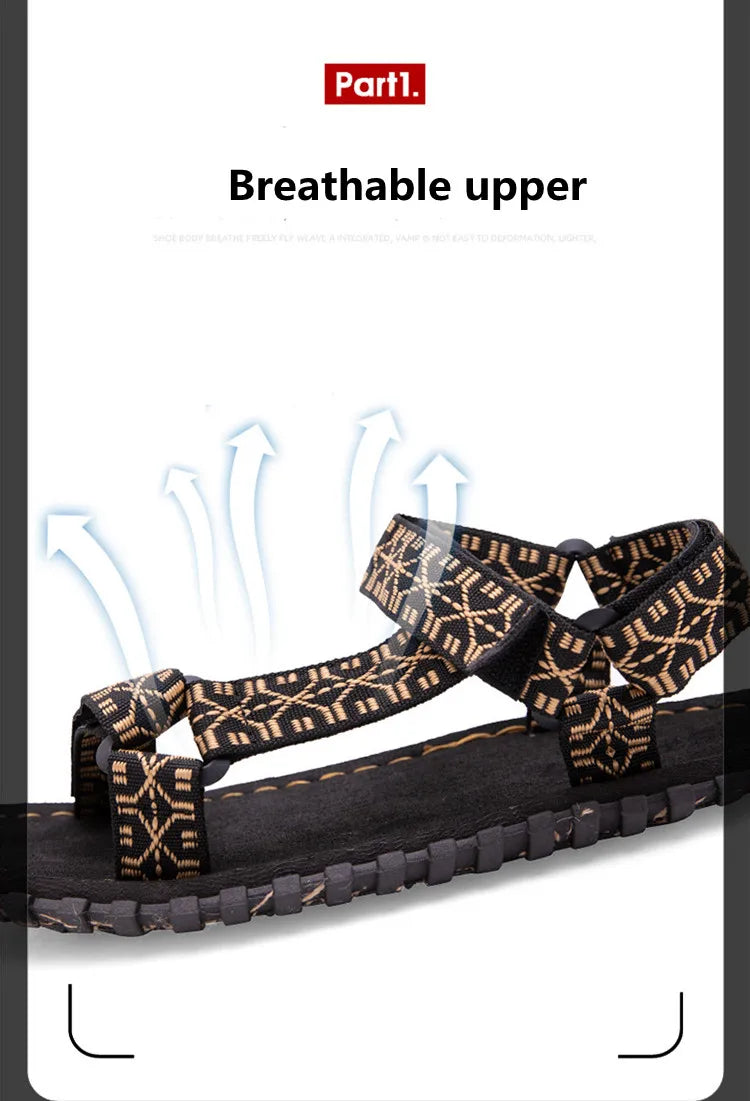 Men Fashion Sandals Simple Casual Summer Shoes Comfortable Sneakers Outdoor Beach Vacation Sandals Male Water Shoes