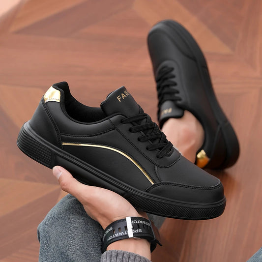 Sneakers Man Flat High-quality Casual Sports Leather Comfortable Walking Shoes Luxury Design Leopard Print Skate Shoes for Men