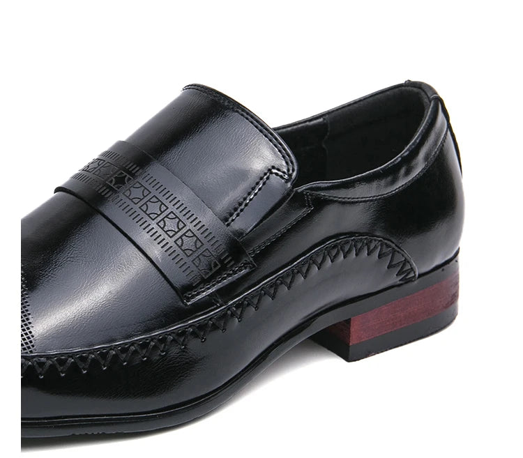 Retro Brown Leather Shoes Men Loafers Comfortable Flat Men's Dress Shoes High Quality Lightweight Business Formal Shoes For Men