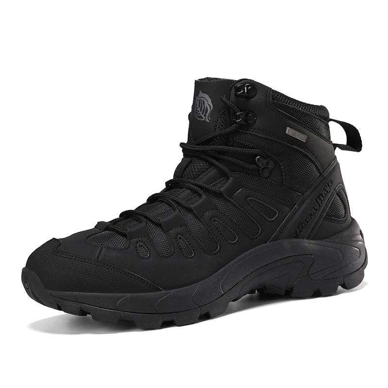 Winter Anti-slip Mens Boots Outdoor Leather Hiking Boots Breathable Men Desert Boots Comfortable Ankle Boots Men Work Shoes
