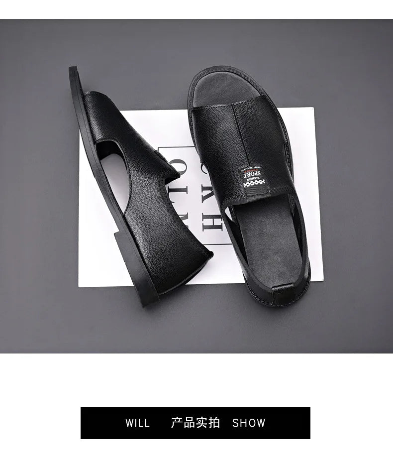 Summer Men's Breathable Slip-Ons Soft Sole Outdoor Fashionable Romans Versatile Casual Shoes Rubber Sole China Made