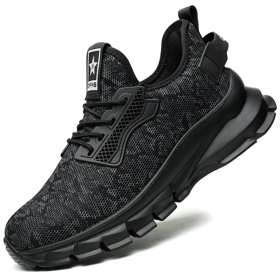 2025 Lightweight Men Safety Shoes Steel Toe Cap work Sneakers Men Protective Shoes Anti-smash Anti-puncture Indestructible Shoes