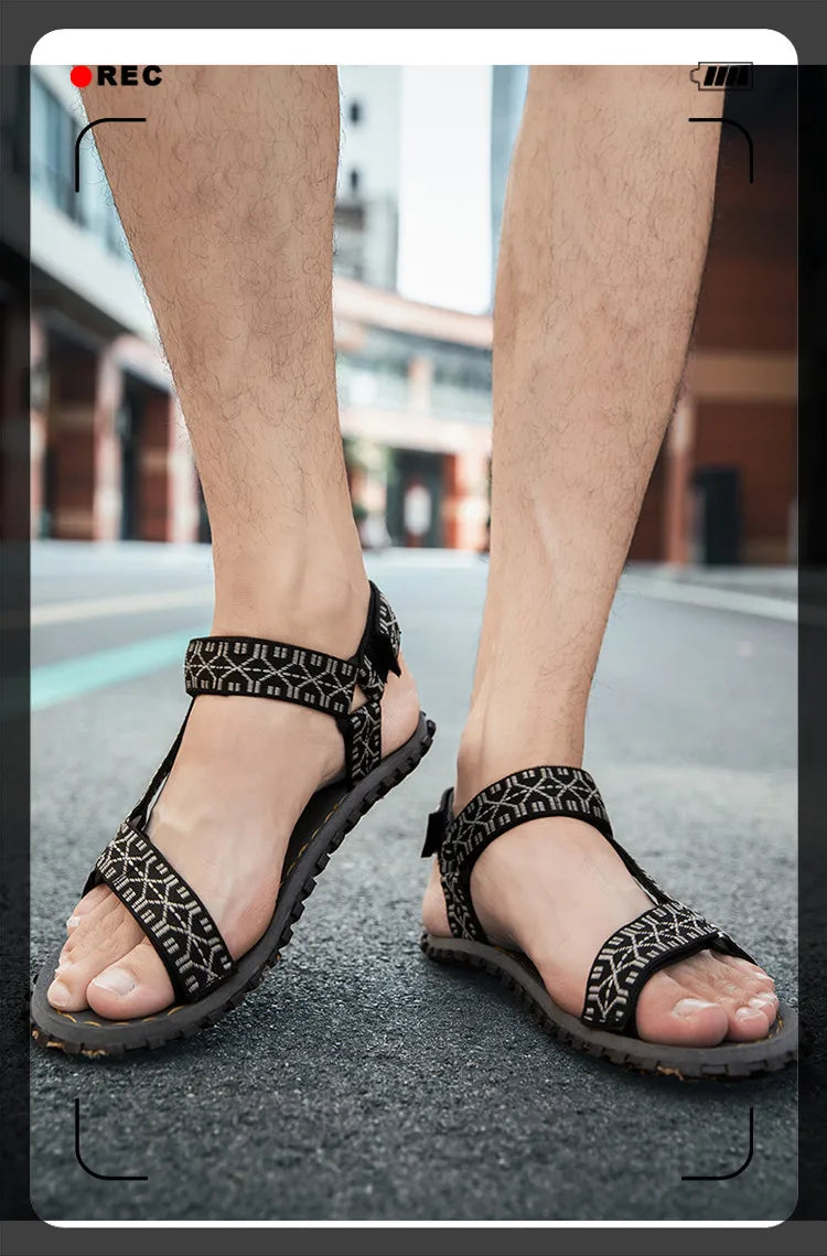Men Fashion Sandals Simple Casual Summer Shoes Comfortable Sneakers Outdoor Beach Vacation Sandals Male Water Shoes