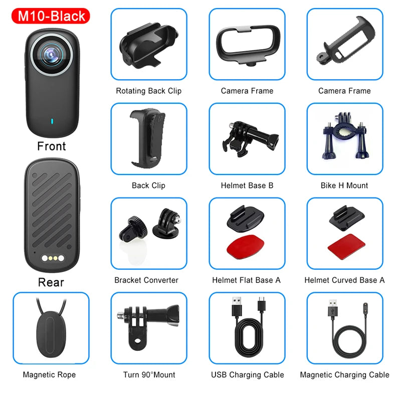 WiFi 4K Mini Thumb Camera Bodycam Action Bike Cam Motorcycle Sport Cam Body Action Sports DV Camcorder 30M Waterproof Optional