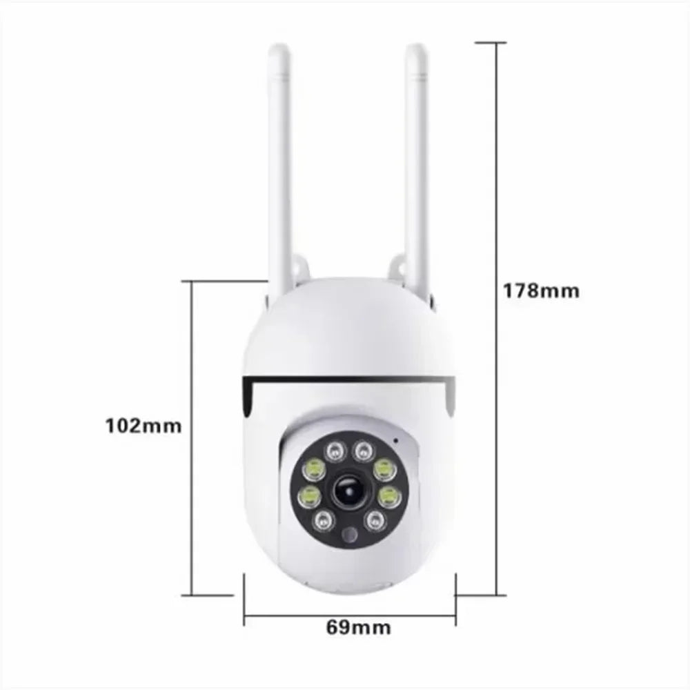 8MP Wifi Surveillance Camera PTZ Wireless IP Camera 8X Zoom AI Human Tracking Two-way Audio Color Night Vision Security Cam CCTV