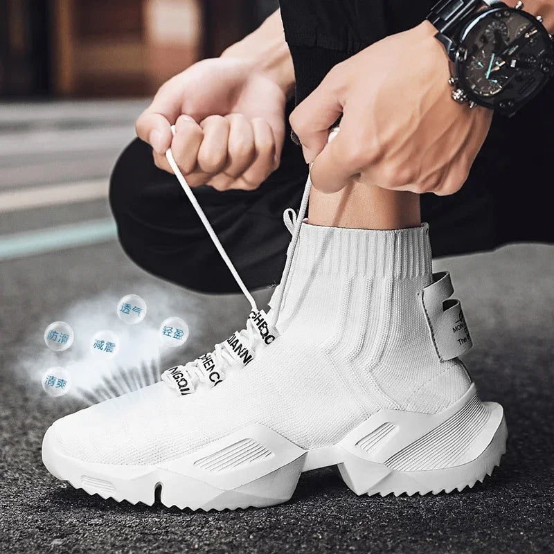 Fashion High Quality Men Sneakers Mesh Casual Shoe Men's Lace-up Shoes Lightweight Comfortable Walking Sneaker Men's Sneakers