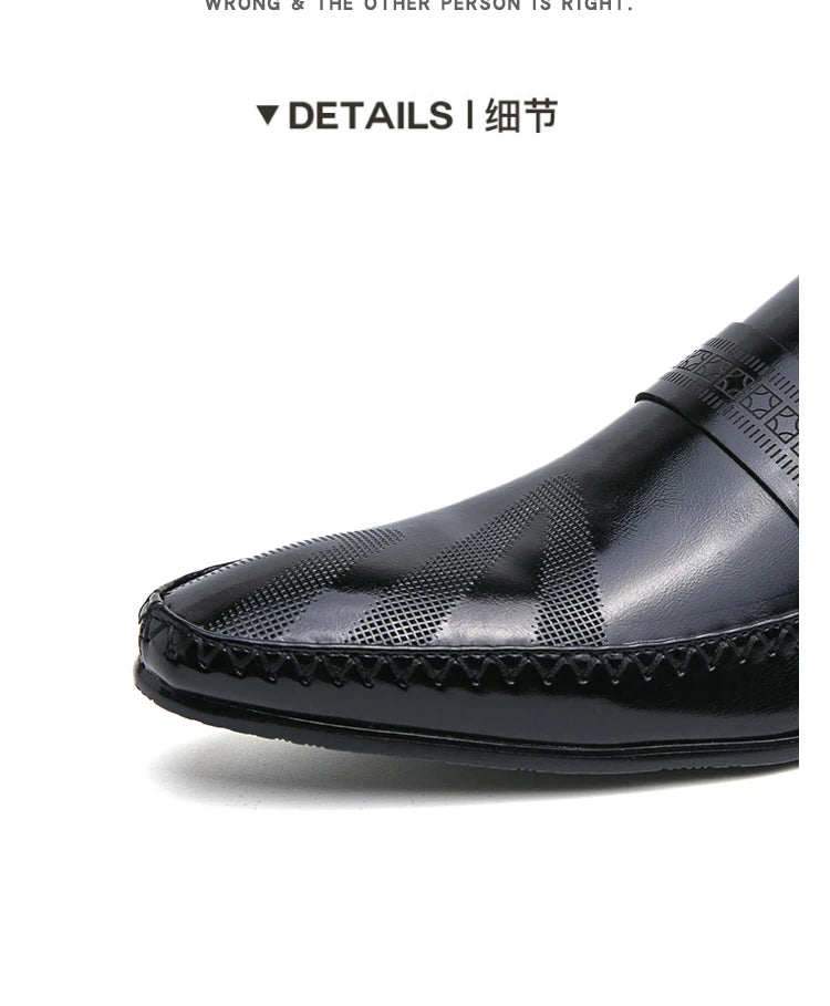 Retro Brown Leather Shoes Men Loafers Comfortable Flat Men's Dress Shoes High Quality Lightweight Business Formal Shoes For Men