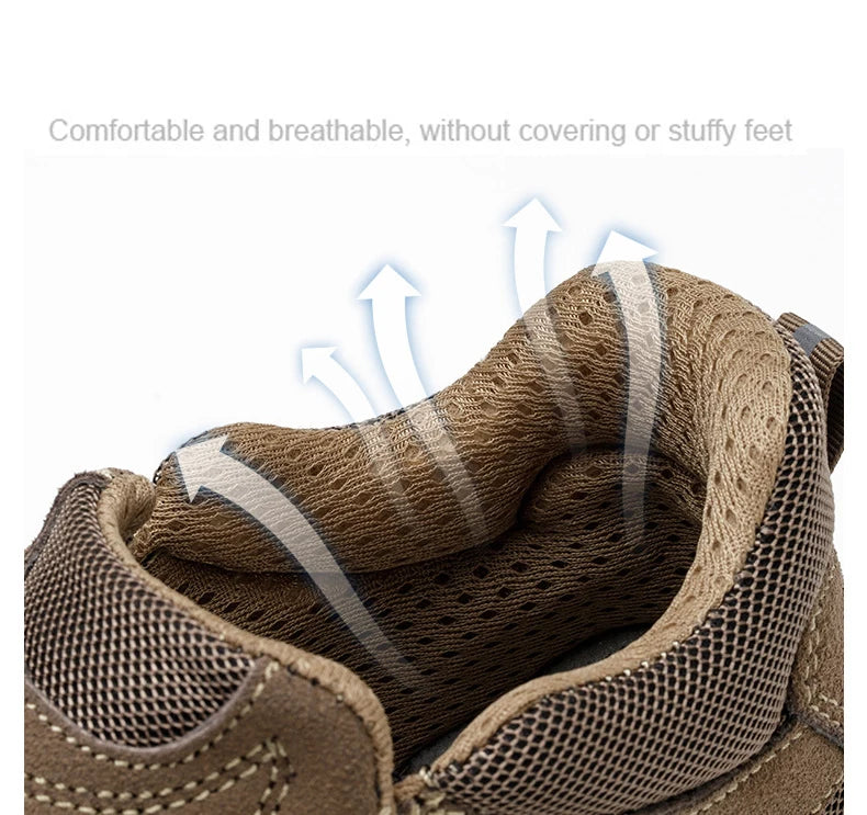 Imwete Fashion Work Safety Shoes Men Breathable Outdoor Hiking Steel Toe Sneakers Electric Welder Insulated Protection Footwear