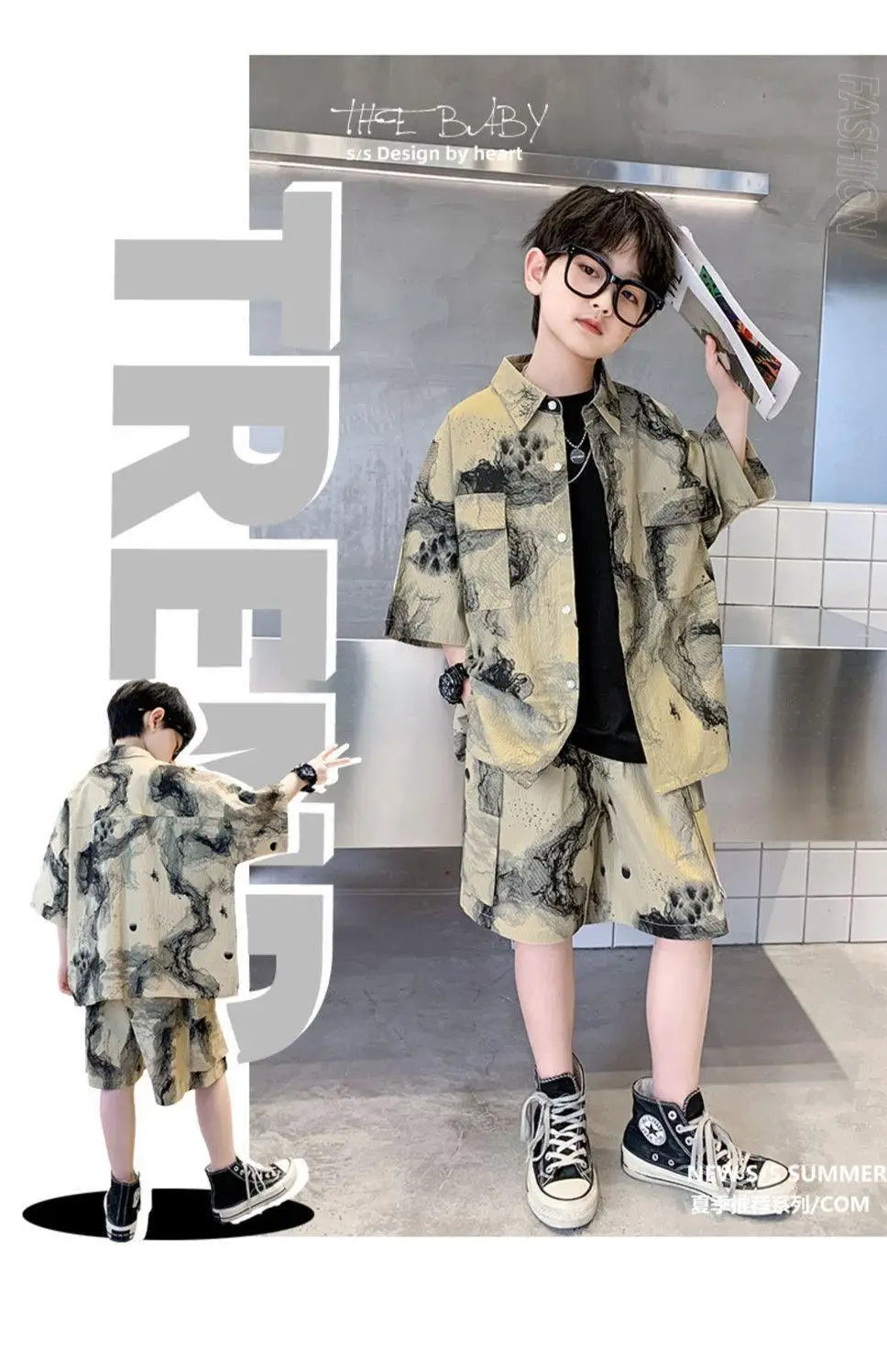 Kids Clothes Set Boys High Quality Fashion New 2023 Cool Boy Sets Spring & Autumn Linen Sets Three Quarter Jackets