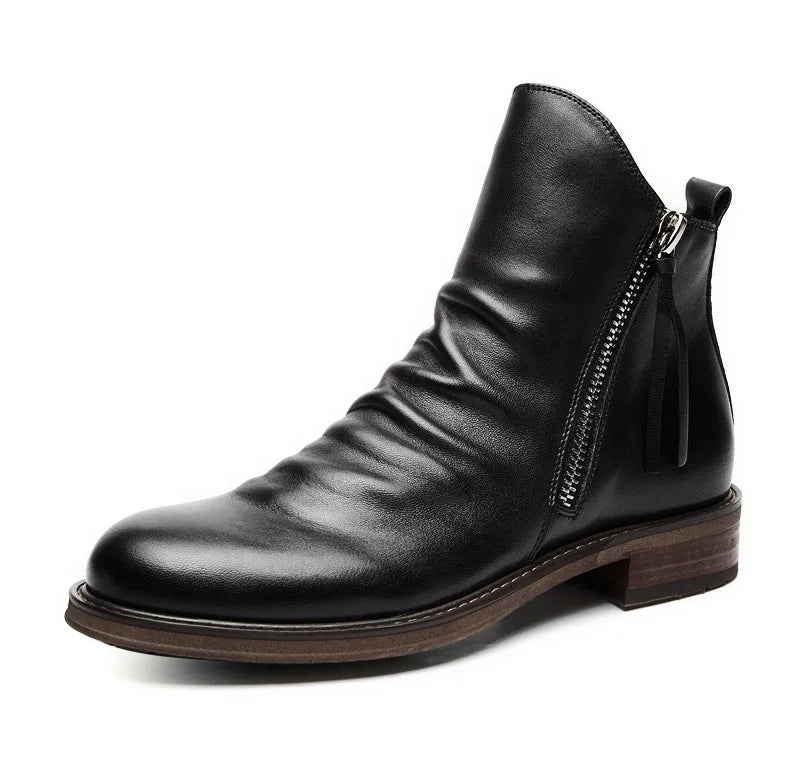 2022 Boots for Men Comfortable Retro Ankle Boots Non-Slip Leather Men's Shoes Cowboy Boots Mens Shoes Sneakers