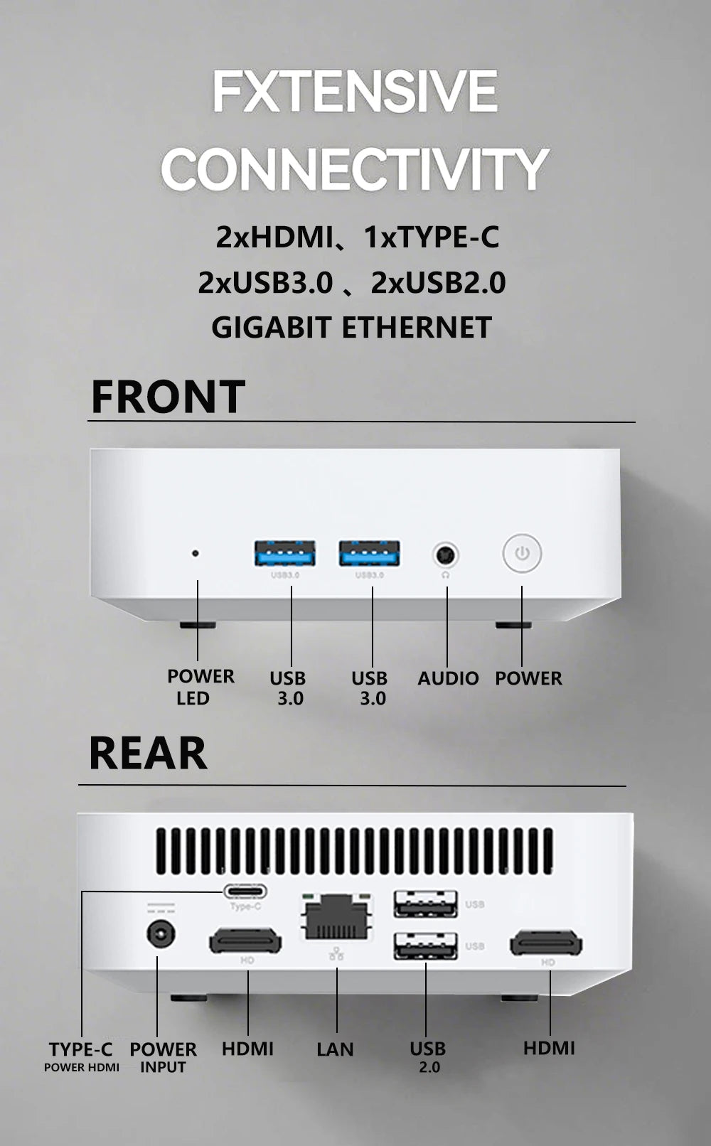 2025 Brand-new MINI PC Windows 10 Intel Core i7 8500Y Mini PC 12GB RAM 1TB SSD Mini Computer WIFI 6 BT4.2 4K HD Mini Gaming Pc