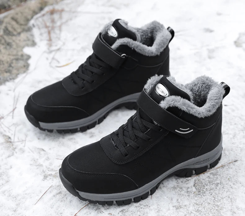 2023 Waterproof Boots Men's Women Slip On Winter Shoes For Men  Ankle Boots Winter Boots Male Snow Botines Hiking Boots Feminina