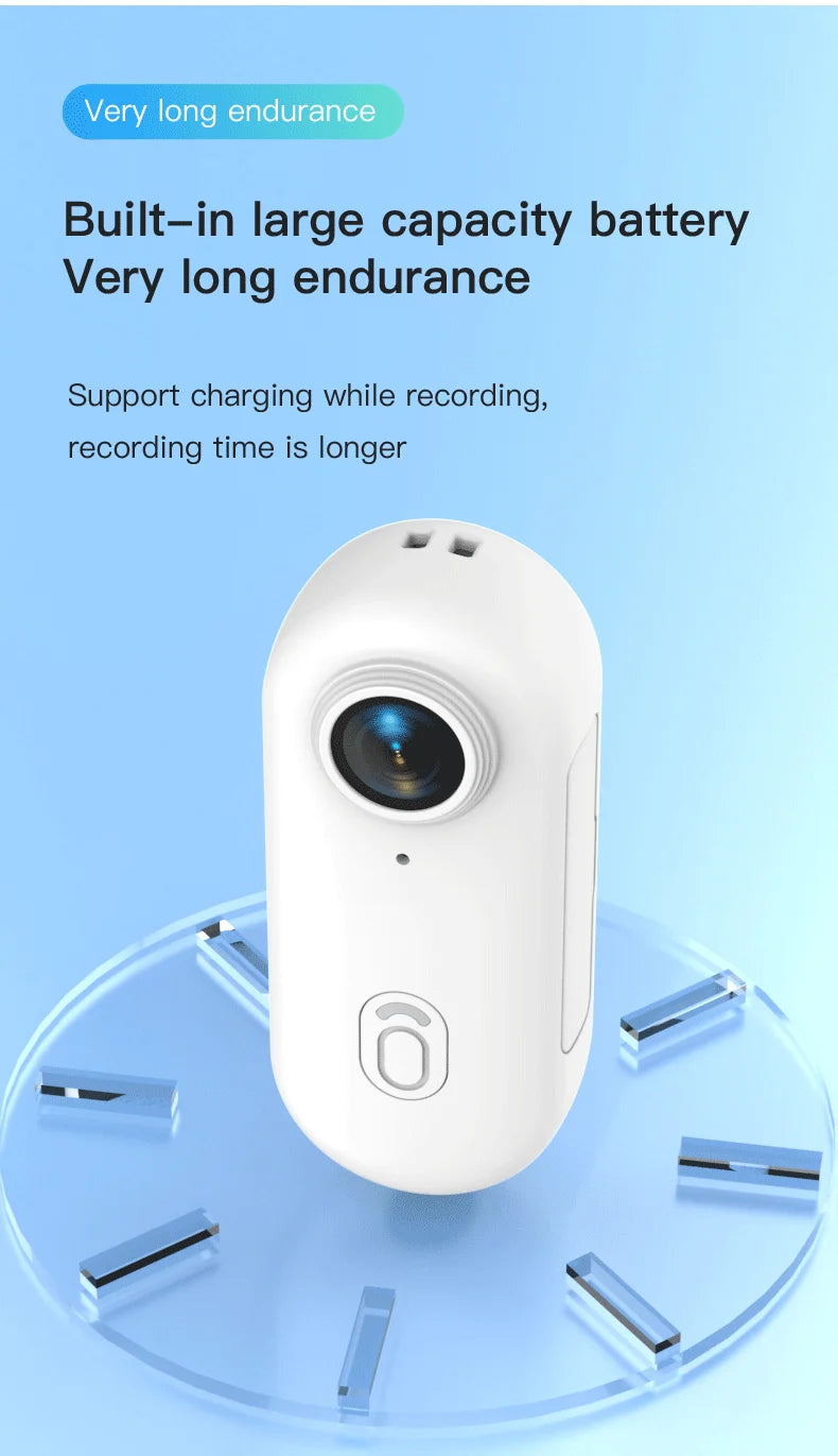 Pocket 4K Mini Camera  Magnetic Wearable Cam with Waterproof Shell WiFi Bike Motorcycle Camera Friendly for Casual Cycling Vlog