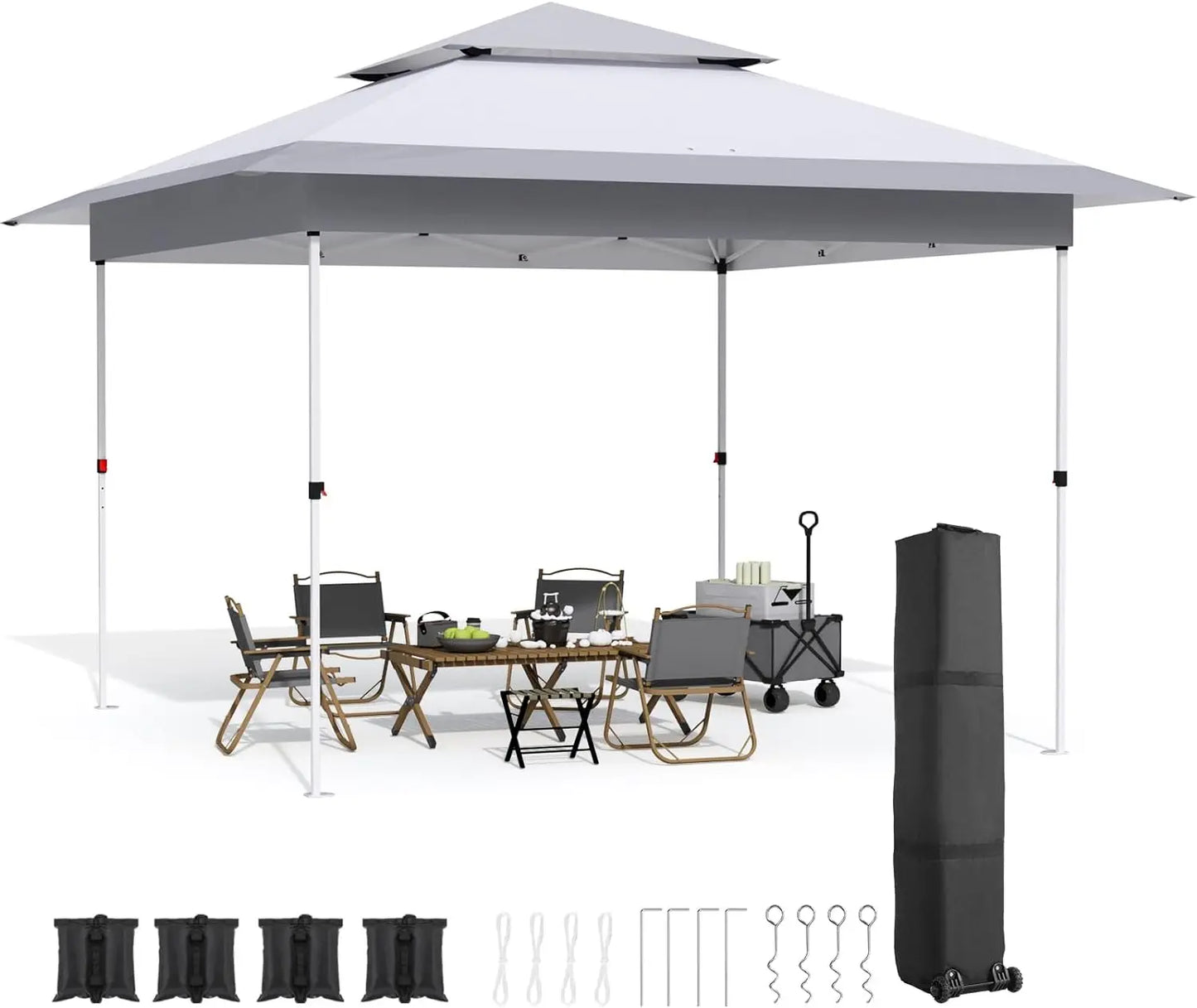 3.6x3.6m Garden Gazebo Pop Up Folding Tent Party Wedding Camping Shade Waterproof