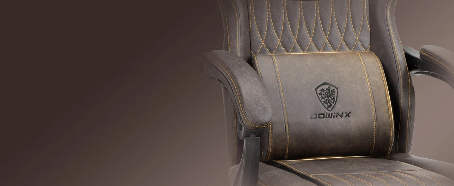 Dowinx Gaming Chair Breathable PU Leather Gamer Chair with Pocket Spring Cushion, Ergonomic Computer Chair with Lumbar Support