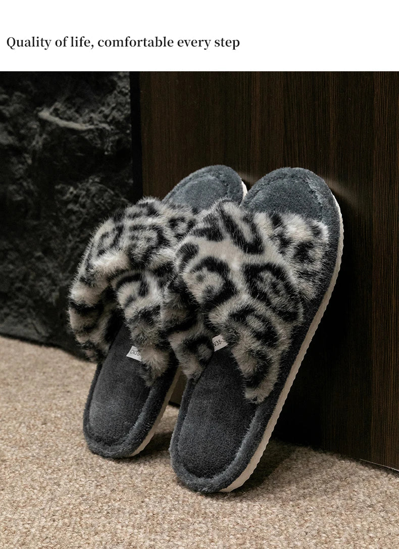 Men's Leopard Print Slide Slippers - Breathable Open-Toe House Shoes with Non-Slip Soft Sole, Comfortable Unisex Indoor/Outdoor
