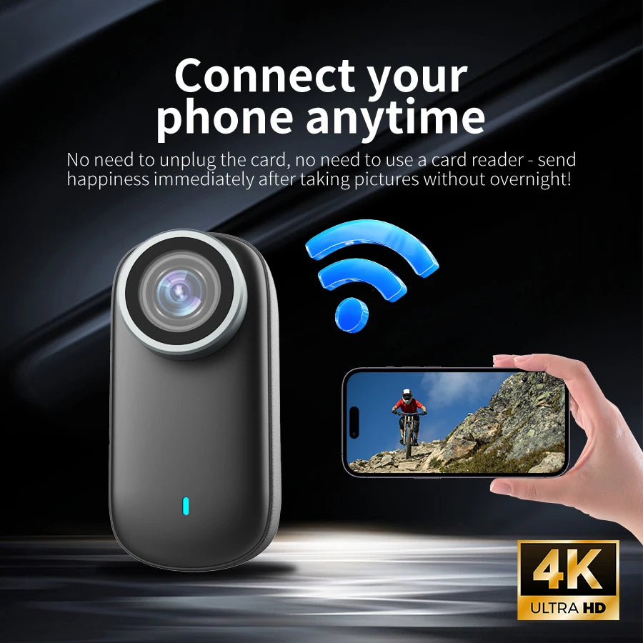4K Thumb Camera IP68 Waterproof And Dustproof for Outdoor Cycling Outdoor Riding Camera