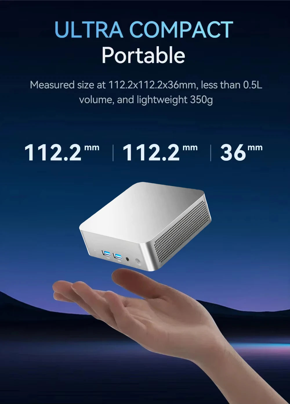 2025 Brand-new MINI PC Windows 10 Intel Core i7 8500Y Mini PC 12GB RAM 1TB SSD Mini Computer WIFI 6 BT4.2 4K HD Mini Gaming Pc