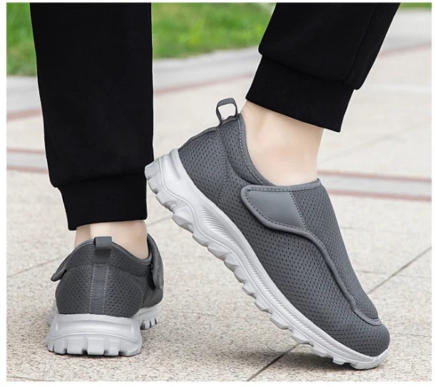 XIHAHA Couple Sneaker Extra Wide Men Women Diabetic Shoes Adjustable Walking Shoe for Elderly Orthopedics Wide Feet Swollen