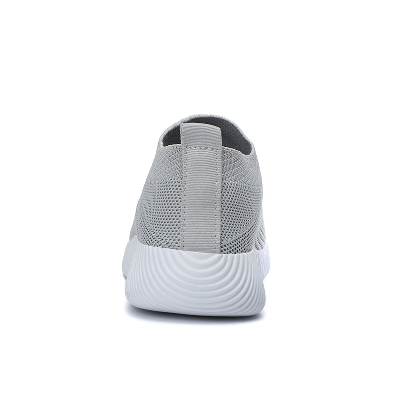 [Lightweight Slip-On Sneakers] Lightweight Women's Slip-On Sneakers - Solid Color Fabric Upper, Round Toe, MD Sole, Low Top - All-Season Casual Shoes for Running, Fitness, Dance, Walking, Travel